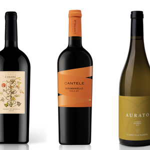 Blandlåda rött och vitt vin kvalitetsvin från Sicilien Puglia och Marche Italien