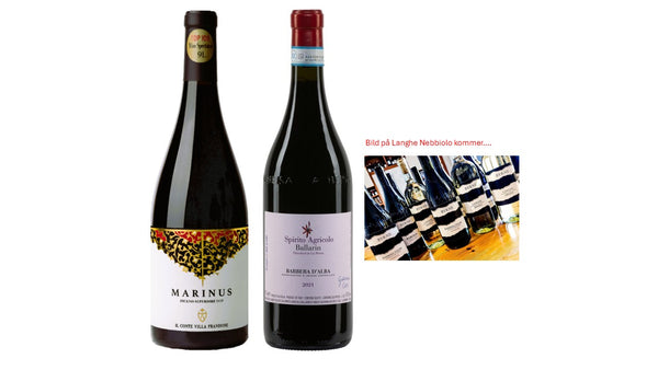 V2 Röd blandlåda, 2 flaskor av varje, 6 flaskor totalt